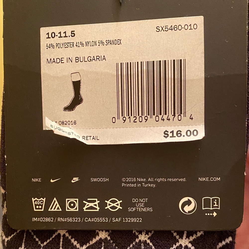 10-11.5 Nike R & L Reflective Elite Cushioned Women 11.5-13 Men Unisex Crew Sock - Picture 9 of 13